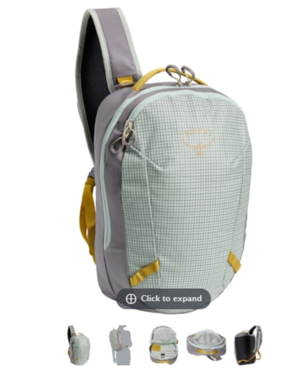 Osprey Transporter 13 L Sling Bag Ambidextrous Mint Green NWT Laptop Sleeve